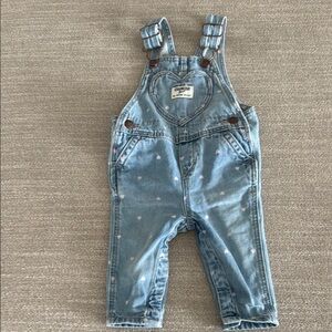 OshKosh B'gosh Blue Denim Heart Overalls for Kids
